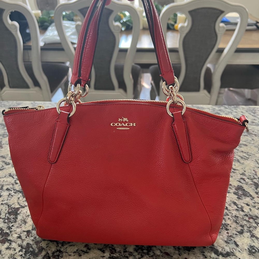 Burnt orange coach bag